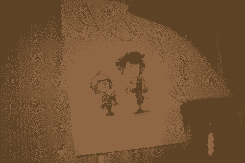 Un dessin de deux garçons